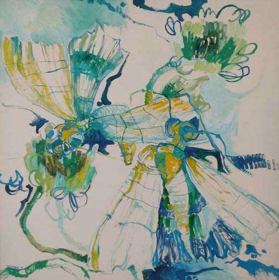 Immagine quadro titolato Ecologico XV Olio su tela 80x80 anno 1971