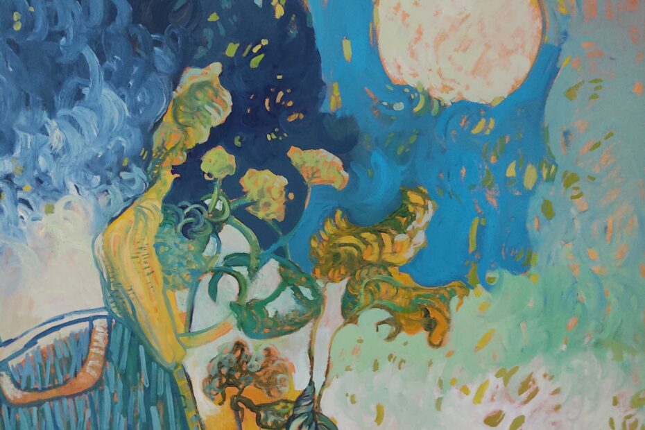 Immagine quadro titolato Ecologico XXI Olio su tela 80x80cm anno 1971