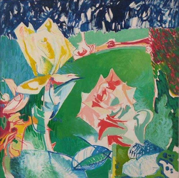 Immagine quadro titolato Ecologico XXXII Olio su tela 80x80cm anno 1971