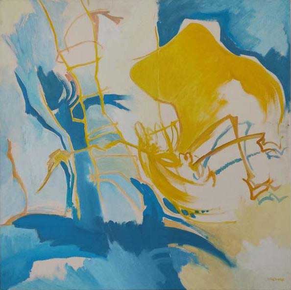 Immagine quadro titolato Palude Olio su tela 80x80 cm anno 1978