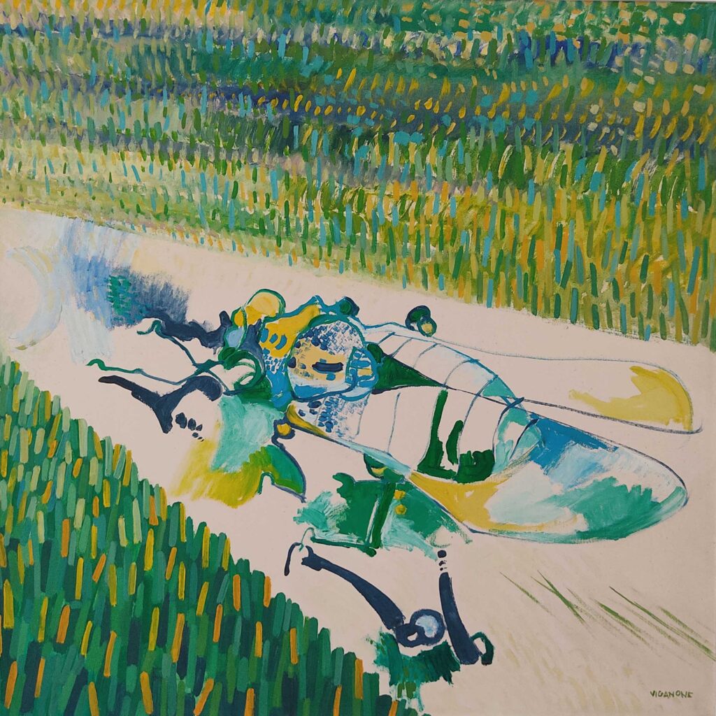 Immagine quadro titolato Senza Titolo Olio su tela 80x80 cm